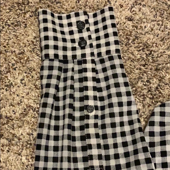 JCrew Black white plaid button down blouse Size S - Picture 8 of 8
